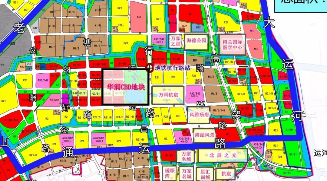 值得一提的是,华润良渚cbd地块的东北角,就是地铁4号线和10号线双铁