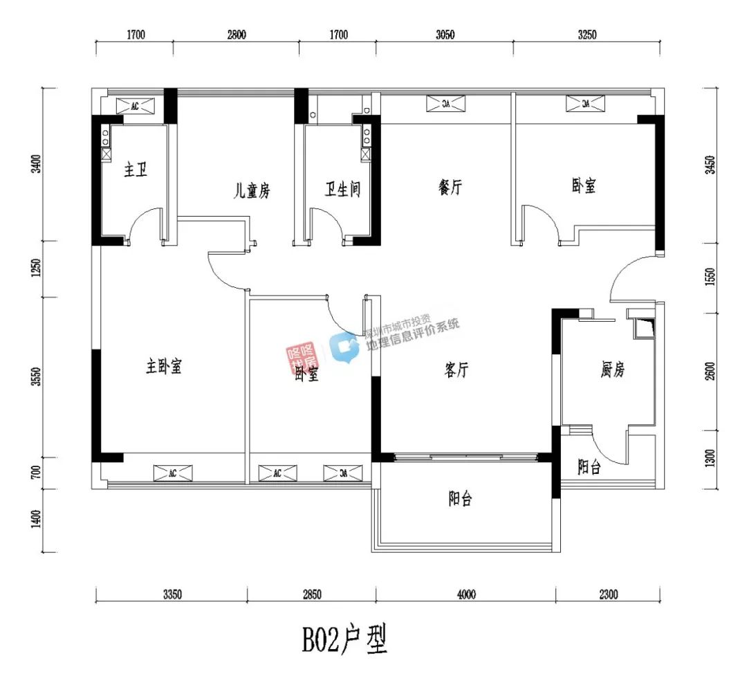 西乡海景小高层,松茂柏景湾建面86-120㎡户型分析