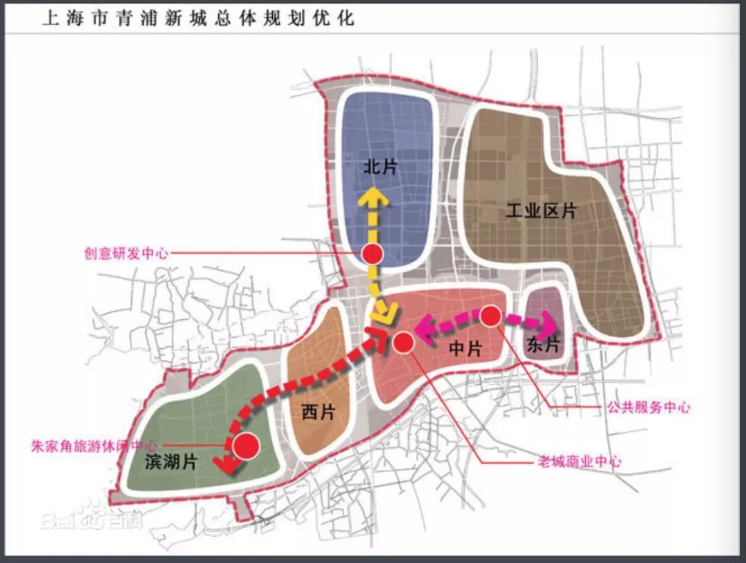 青浦新城具体定位为 沪湖轴线上的节点城市,以创新研发,商务贸易